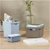 Sunware Opbergbox/mand - donkerblauw - 5 liter - kunststof met deksel