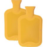Home & Styling Kruik - 2x stuks - rubber - geel - 2 liter
