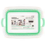 Benson opvouwbare wasmand - groen/wit - 61 x 44 cm