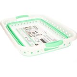 Benson opvouwbare wasmand - groen/wit - 61 x 44 cm