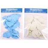 Shoppartners - Oktoberfest kleuren ballonnen 60x stuks blauw/wit 27 cm