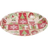 Kerst dinerbord/ontbijtbord - metaal - 26 cm - sneeuwman