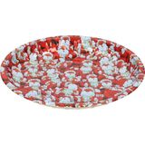 Kerst dinerbord/ontbijtbord - metaal - 26 cm - sneeuwman