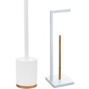Staande Toiletrolhouder Met Wc Borstel, Roestvrijstalen Frame Ruimte Voor Rollen En Geen Boren Nodig Zilverkleurig 2706994771 Staande Toiletrolhouder Met Wc Borstel, Roestvrijstalen Frame Ruimte Voor Rollen En Geen Boren Nodig Zilverkleurig 2706994771