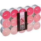 Geurkaarsen set - 1x stompkaars en 30x theelichtjes - Rozen