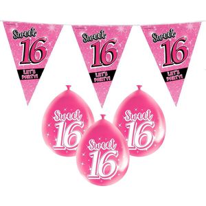Roze Ballonnen Sweet 16 kopen? ✔️ Tot 10% korting