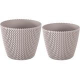 Prosperplast - Splofy - Plantenpotten Set - Taupe - Kunststof - 4x Stuks