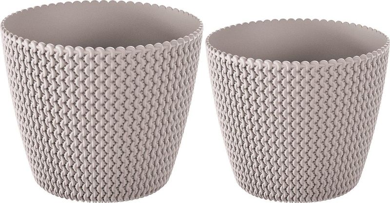 Prosperplast - Splofy - Plantenpotten Set - Taupe - Kunststof - 4x Stuks