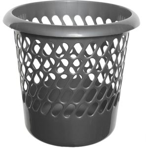 Whitefurze Papierbak/prullenbak - 25 liter - Kunststof - Grijs - 30 x 28 cm