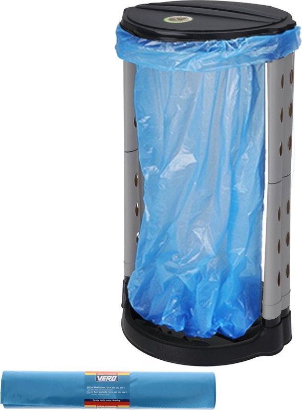 Excellent Houseware staande vuilniszakhouder - incl. 10 zakken - 120L
