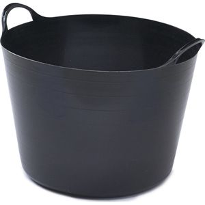 Whitefurze Flexibele emmer - 39 liter - Kunststof - Zwart - 43 x 49 x 37 cm