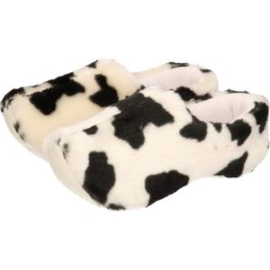 Pluche - Klompenpantoffels - Multi - Polyester - Koeienprint voor Kinderen