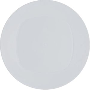 Excellent Houseware Ontbijt/dinerbordjes - 4x stuks - wit - 20 cm