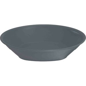 Excellent Houseware Ontbijt/dinerbordjes - 4x stuks - diep - grijs