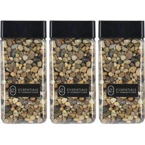 Decoratie steentjes/hobby steentjes - Bruin - 1650 ml - 5/8 mm - Decoratief object