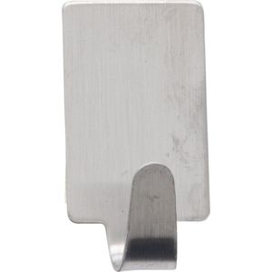 Excellent houseware - Zelfklevende rvs haakjes - set 6x