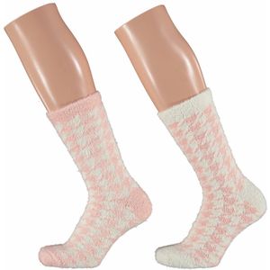 Apollo - Dames Huissokken - Roze - 2-Pak - Polyester