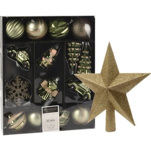 Kleine kunststof kerstversiering set van 3 cm en 4 cm kerstballen in het zwart - 44x