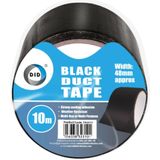 DID - duct tape - reparatietape - zwart -  4 stuks - 10 meter x 48 mm