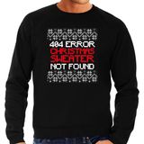 Bellatio Decorations Foute Kersttrui 404 error fun Kerst - sweater zwart - heren S