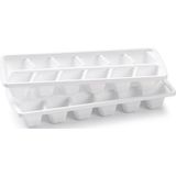 Excellent Houseware RVS ijsemmer met tang 15x18 cm en 2x ijsblokjes trays