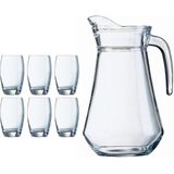 Arcoroc - Waterglazen Salto set 6x stuks 350ml en schenkkan 1.6 liter
