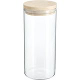Secret de Gourmet - Keuken voorraadbussen/potten glas/hout set 8x stuk