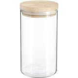 Secret de Gourmet - Keuken voorraadbussen/potten glas/hout set 4x stuk