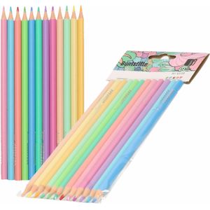 10 pakjes mini kleurpotloden setje van 6 stuks