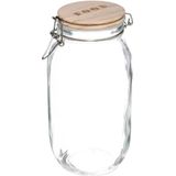 5Five - Set 6x keuken voedsel voorraadpotten glas 0.50/1.0/2.0 Liter