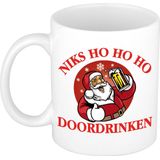 Bellatio Decorations Grappige Kerst mok/beker - niks ho ho ho doordrinken
