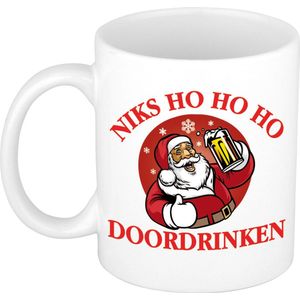 Bellatio Decorations Grappige Kerst mok/beker - niks ho ho ho doordrinken