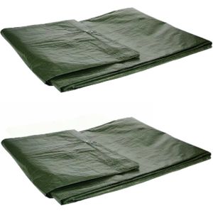 Talen Tools Afdekzeilen/Dekzeilen - 2 Stuks - Groen - Kunststof - 90 Gr/M2 - 500 X 400 cm