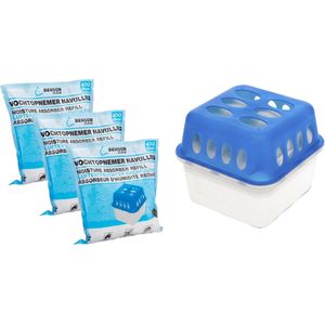 Vochtvanger / vochtopnemer - 750 ml - met navulling - 3x 400 gram