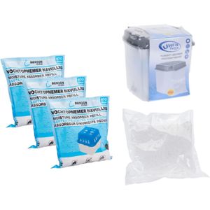 Vochtvanger - Blauw - Kunststof - 1 Liter - Inclusief 4x Navulling