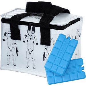 Puckator Kleine lunch koeltas met 2x koelelement - Stormtrooper print - 4,4 liter