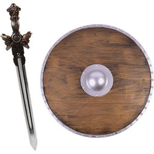 Funny Fashion - Verkleed Wapens Set - Zwaard 57 cm - Schild 45 cm - Kunststof - Multi