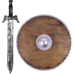 Funny Fashion - Verkleed Set - Zwaard 68 cm - Schild 45 cm - Kunststof - Multi