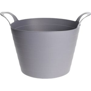 Excellent Houseware Flexibele emmer - 30 liter - grijs - Kunststof - 54 x 57 cm