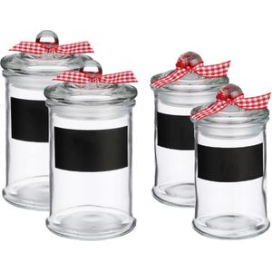 Secret de Gourmet Kruidenpotjes - krijtvlak - 4x stuks - 120ml/350ml