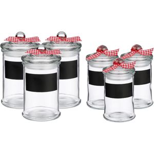 Secret de Gourmet Kruidenpotjes - krijtvlak - 6x stuks - 120ml/350ml