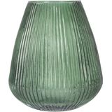Excellent Houseware glazen vaas / bloemen vazen - groen - 25 x 37 cm