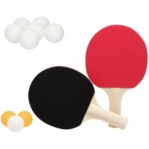 Tafeltennis of ping pong setje van 2 batjes en 9x tafeltennisballetjes