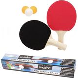 Tafeltennis of ping pong setje van 2 batjes en 9x tafeltennisballetjes