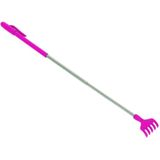 Gerim Ruggenkrabber - stevige hark - uitschuifbaar tot 40 cm - roze