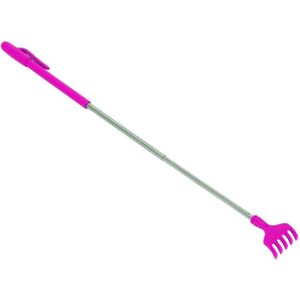 Gerim Ruggenkrabber - stevige hark - uitschuifbaar tot 40 cm - roze