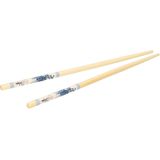 Concorde Sushi eetstokjes - 30x setjes - bamboe hout - blauwe print - 24 cm