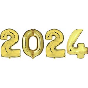Helium/folie Ballonnen - 2024 - goud - 100 cm