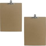 Gerim - Clipboard houtkleur B4 formaat - 2x stuks - Documenten klembord