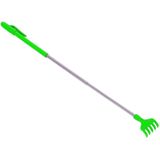 Gerim - Stevige hark ruggenkrabber - 2x stuks - uitschuifbaar tot 40 cm - groen